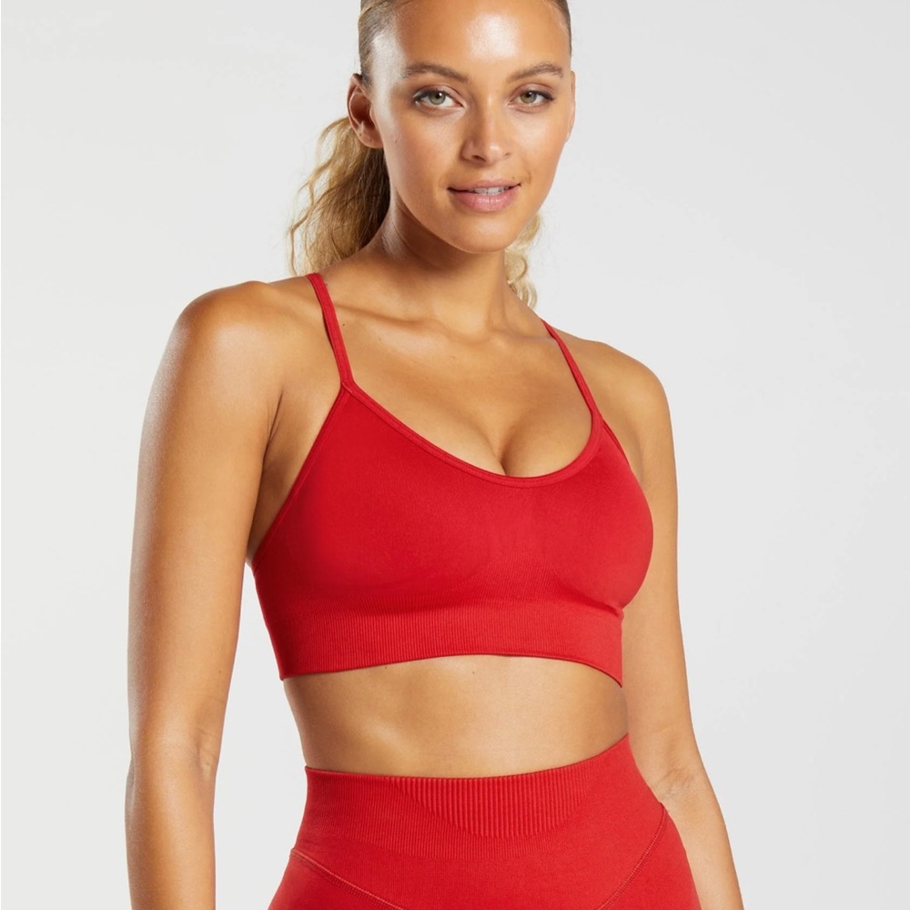 Gymshark sweat seamless bra salsa red